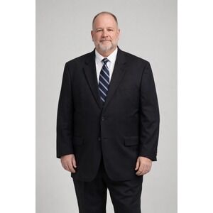 Ralph Lauren Men's Black Blazer‎ 47S Pure Wool Made for Dillard's